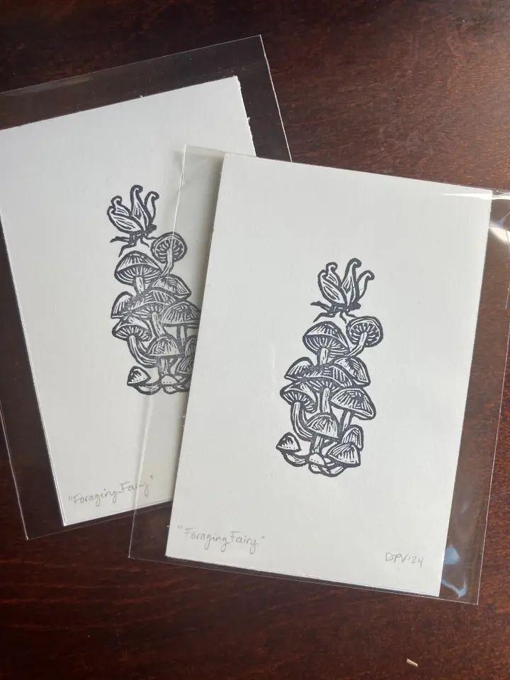 Foraging Fairy Block Print - Daydreamn D